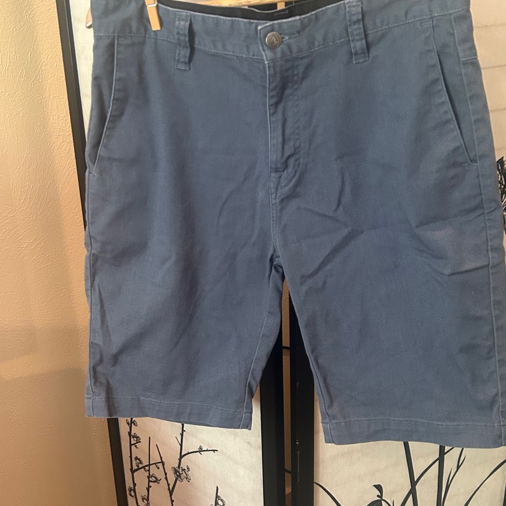 Volcom Men's Slate Blue Flat Front Shorts